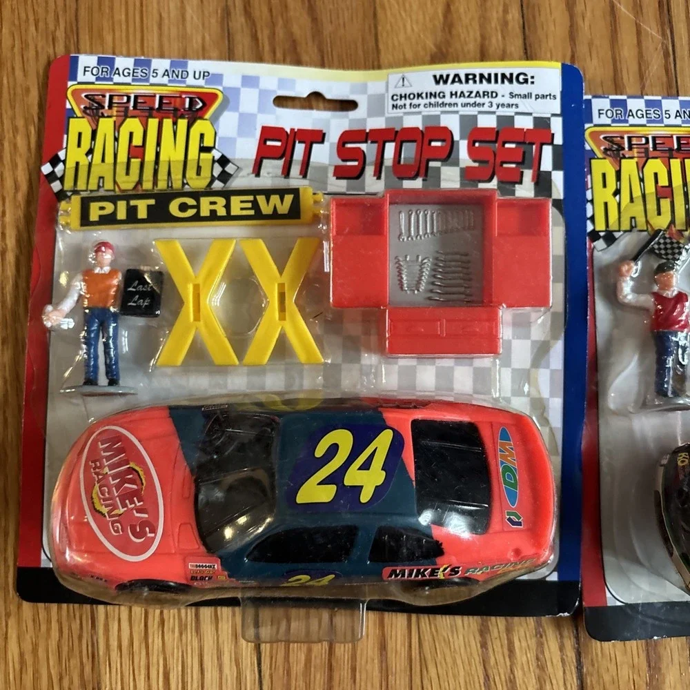 NIP SEALED Vintage Boley Y2K 2000 Speed Racing Set Toy Mike's‎ Tacing #24 & #3
